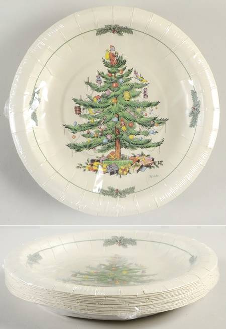 Christmas Tree (Pack of 16) Paper Luncheon/Dessert Plates