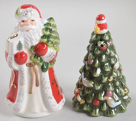 Christmas Tree Figural Salt & Pepper Set