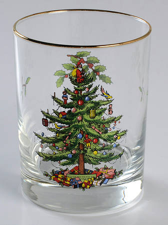 Christmas Tree 12 Oz Glassware Double Old Fashioned