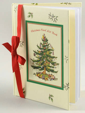 Christmas Tree Christmas Card List Book