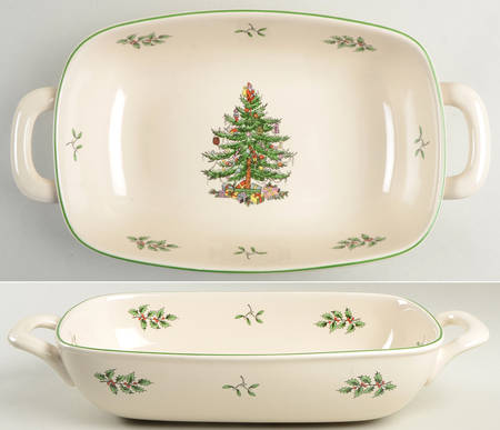 Christmas Tree 11" Rectangular Baker