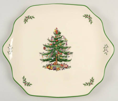 Christmas Tree 12" Square Cheese Platter