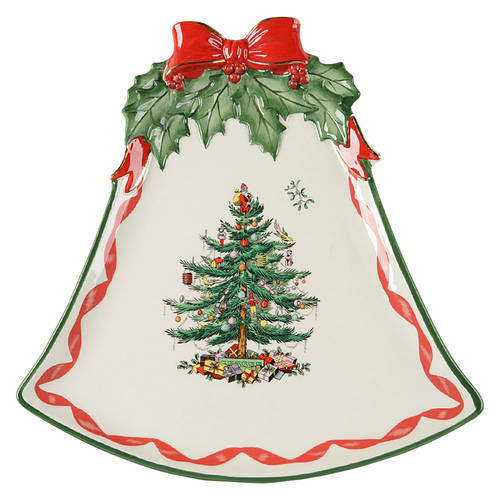 Christmas Tree Bell Shaped Plate