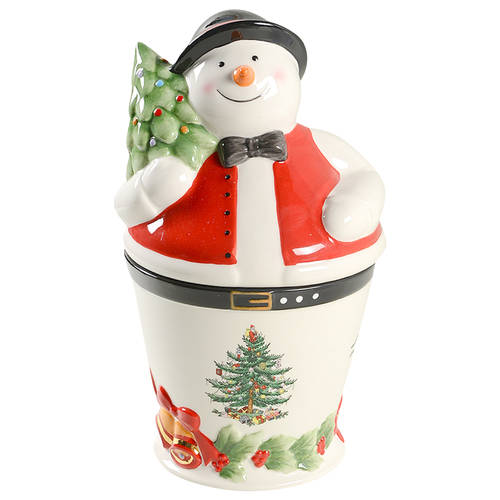 Christmas Tree Figural Cookie Jar & Lid