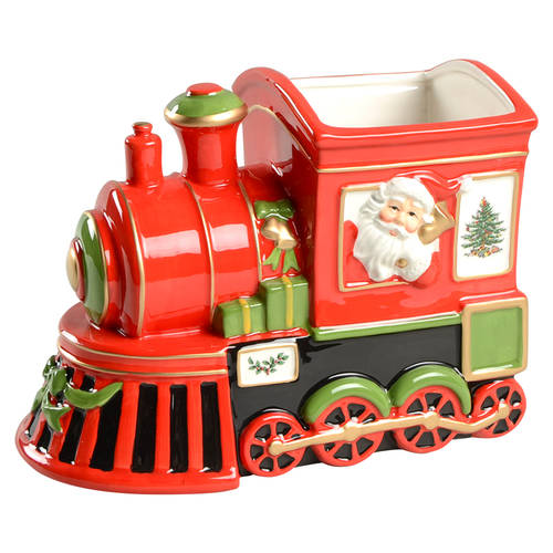 Christmas Tree Train Engine Shape Centerpiece