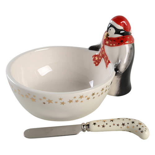 Christmas Tree Dip Bowl & Spreader Set