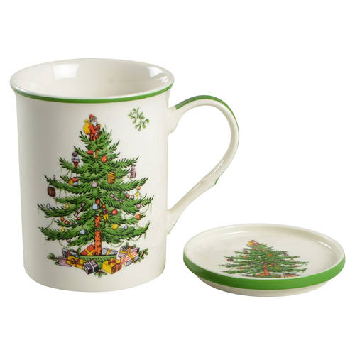Christmas Tree Mug & Coaster Set