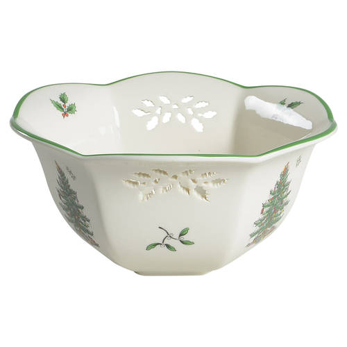 Christmas Tree Pierced Nut Bowl