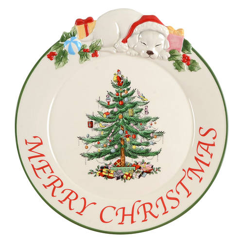 Christmas Tree 13" Figural Platter