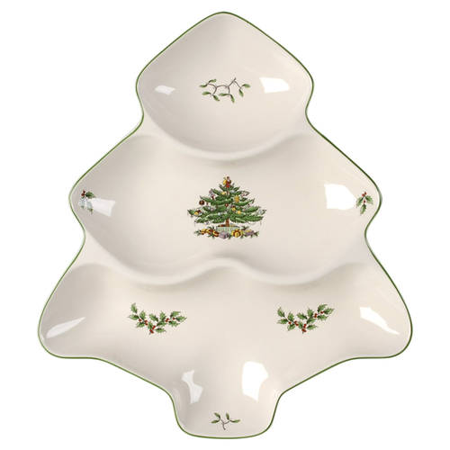 Christmas Tree 14" 3 Part Large Tree Shaped Dish