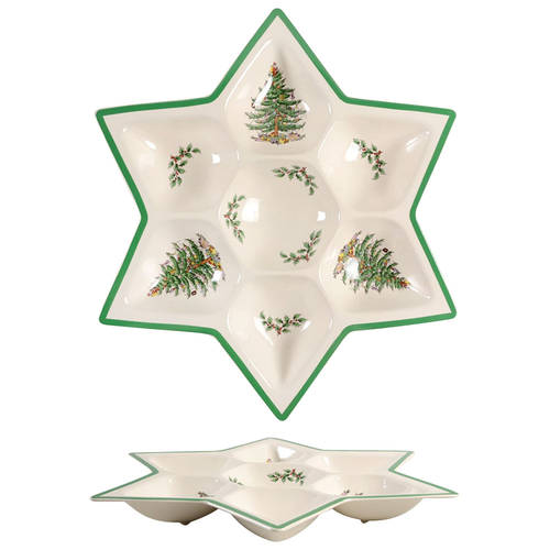 Christmas Tree Star Shaped Hors d'Oeuvre Tray