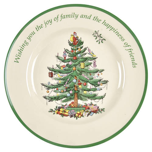 Christmas Tree Round Sentiment Plate