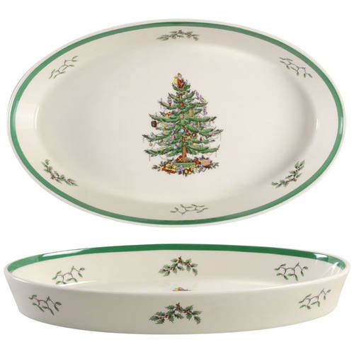 Christmas Tree 14" Oval Baker