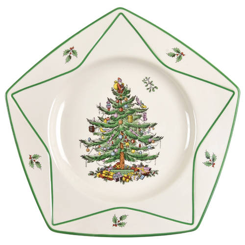 Christmas Tree 10" Star Shaped Plate