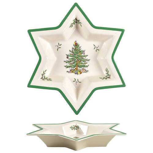 Christmas Tree Large Star Shaped Dish