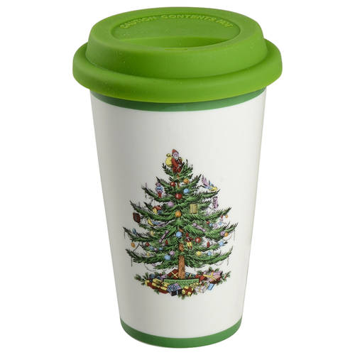 Christmas Tree Travel Tumbler & Silicone/Plastic Lid