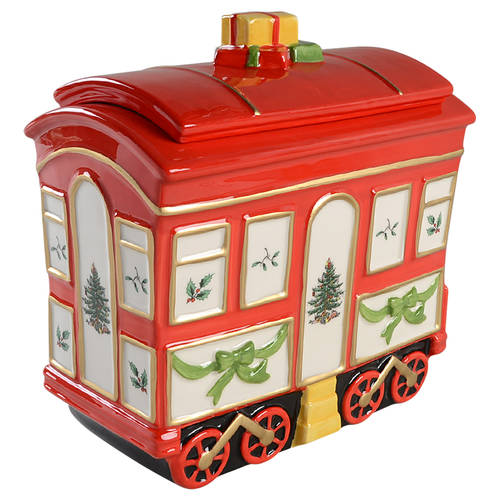 Christmas Tree Train Jar & Lid