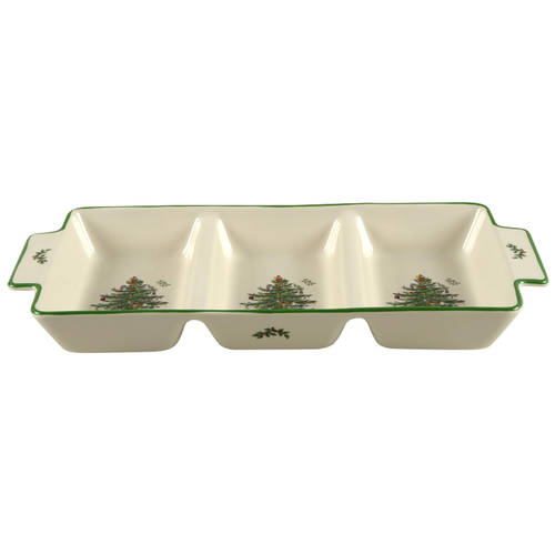 Christmas Tree 3 Section Tray