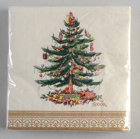 Christmas Tree Package of Paper Beverage Napkins