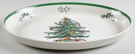 Christmas Tree 14" Oval Baker