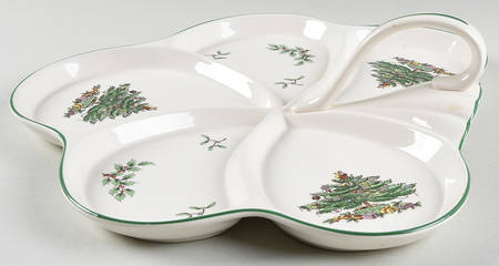 Christmas Tree Handled Hors d'Oeuvre Tray