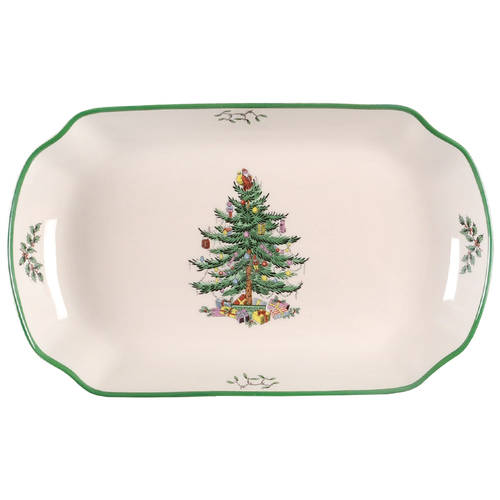 Christmas Tree Rectangular Tray 11"