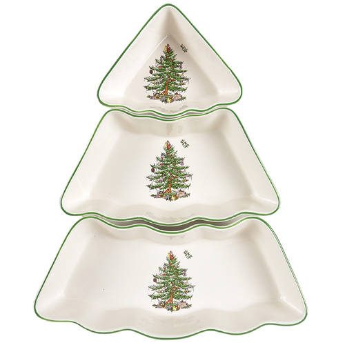 Christmas Tree (3 Piece) Tree Shape Dip Bowl Set