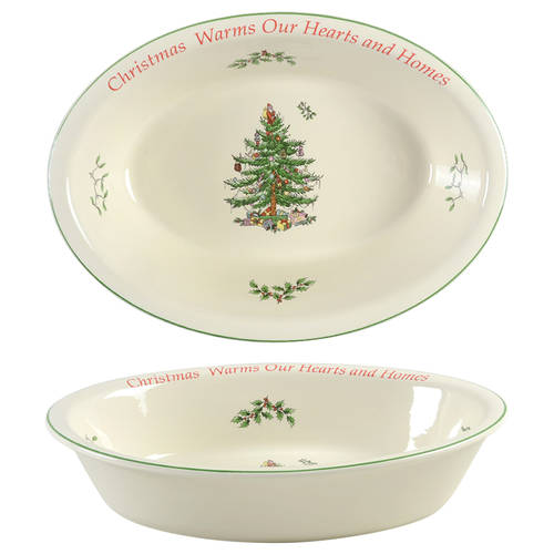 Christmas Tree Oval Sentiment Dish