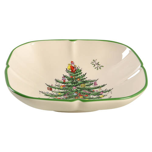 Christmas Tree 5" Square Sculpted Dish