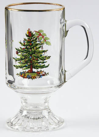 Christmas Tree Glassware Irish Coffee