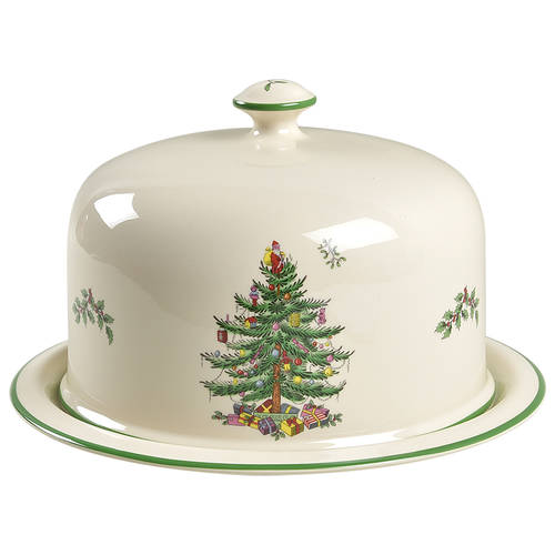 Christmas Tree Domed Platter