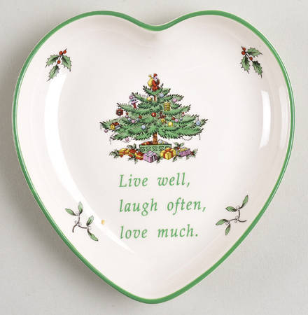 Christmas Tree Heart Shaped Dish