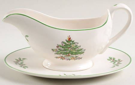 Christmas Tree Gravy Boat & Underplate
