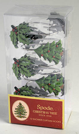 Christmas Tree (Set of 12) Shower Curtain Hooks