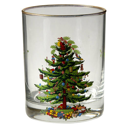 Christmas Tree 12 Oz Glassware Double Old Fashioned