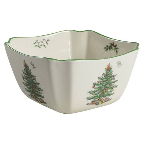 Christmas Tree 6" Square Bowl
