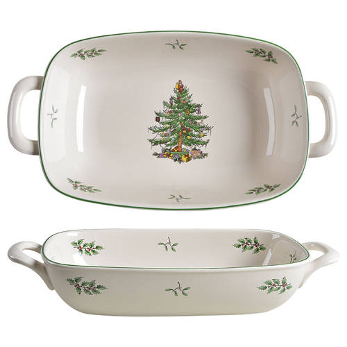 Christmas Tree Bread Basket Tray