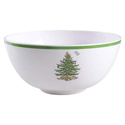 Christmas Tree 11" Large Melamine Salad Serving Bowl