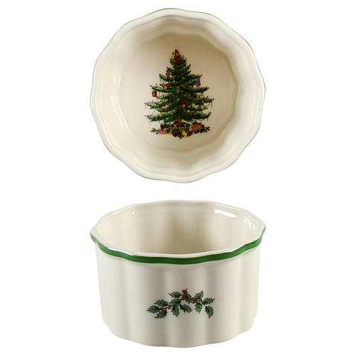 Christmas Tree Scalloped Ramekin