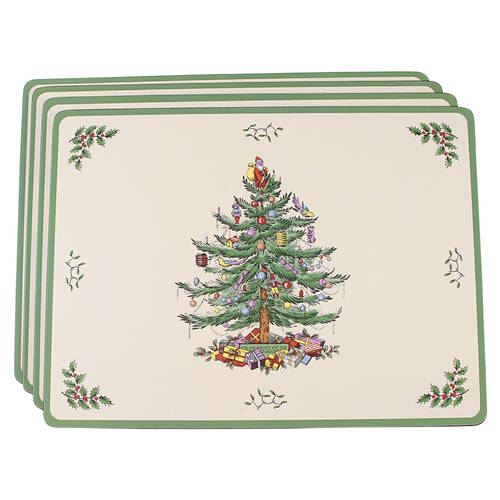 Christmas Tree Corkboard Placemat - Set of 4