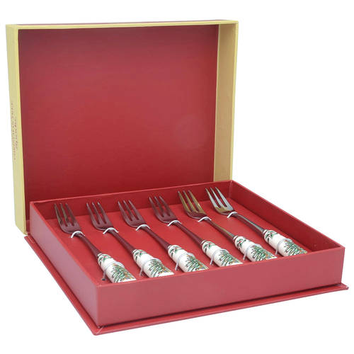 Christmas Tree Pastry Fork - Set of 6