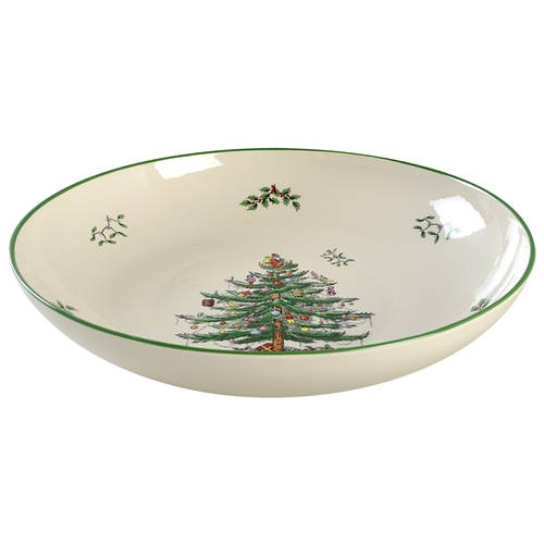 Christmas Tree 13" Pasta Serving Bowl