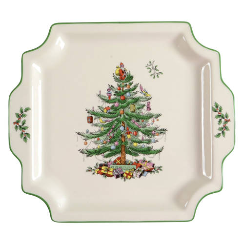Christmas Tree 12" Square Serving Platter