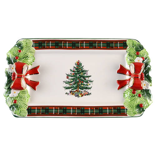 Christmas Tree 12" Rectangular Tray by Spode