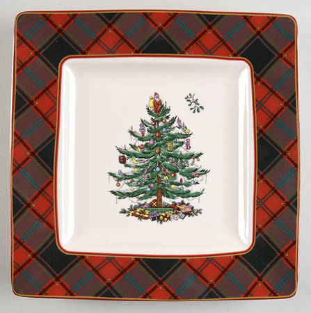 Christmas Tree 10" Square Serving Platter