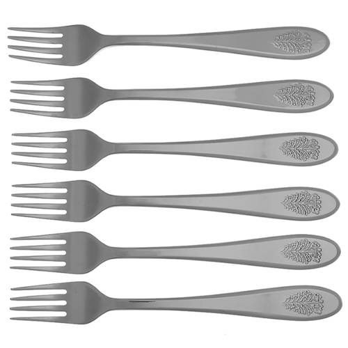 Christmas Tree All Stainless Cocktail Fork - Set of 6