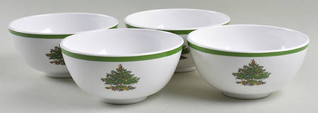 Christmas Tree All Purpose/Melamine Bowl - Set of 4