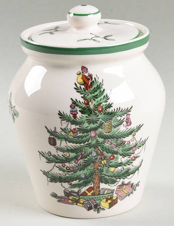Christmas Tree Small Canister & Lid