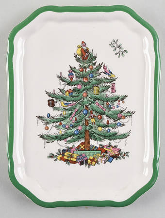 Christmas Tree Cheese Dish with Lid, Base Only (Wedge)