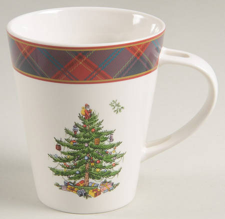 Christmas Tree Slotted Handle Mug No Spoon